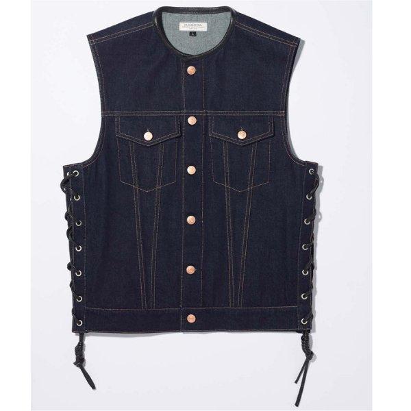 6601 カドヤ KADOYA 2024年春夏モデル ベスト SOLID BIKER VEST ネイ...