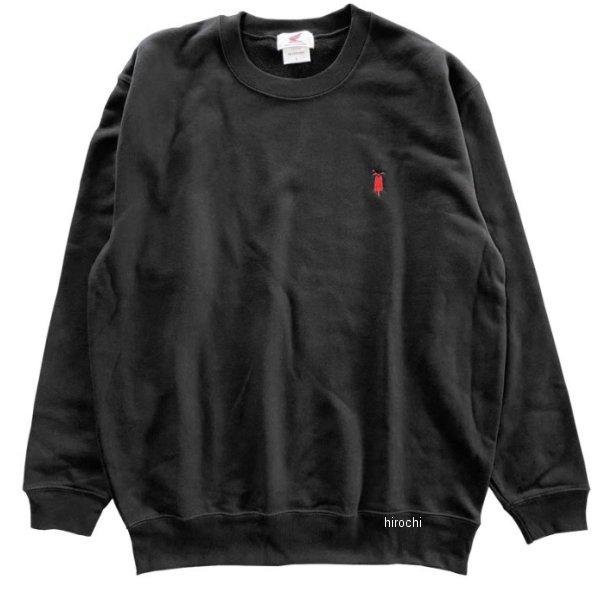 2202HD02-52 ホンダ スーパーカブ スウェットシャツ ワンポイント刺繍 黒 Lサイズ JP...