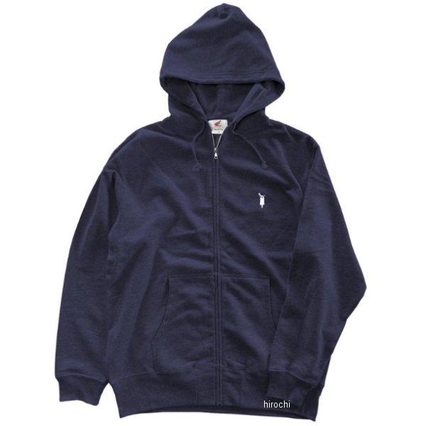 2202HD02-56 ホンダ スーパーカブ スウェットフルジップパーカ ワンポイント刺繍 ネイビー...