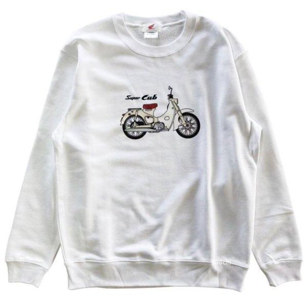 2202HD02-31 ホンダ スーパーカブ スウェットシャツ ベーシック 白 Lサイズ JP店