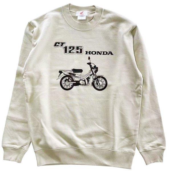 2202HD02-38 ホンダ ハンターカブ スウェットシャツ プリント ベージュ Mサイズ JP店