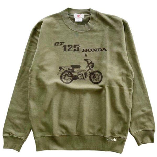 2202HD02-38 ホンダ ハンターカブ スウェットシャツ プリント オリーブ XLサイズ JP...