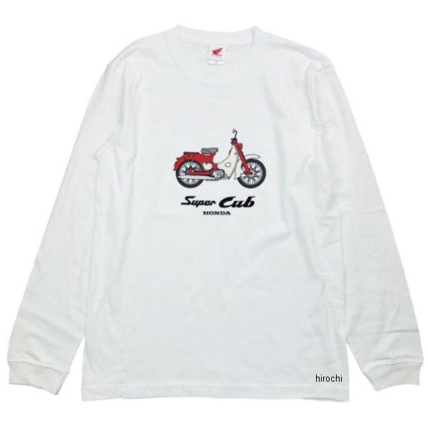 2302HD01-51 2023年秋冬モデル ホンダ ベーシックスーパーカブ長袖Tシャツ 白 Lサイ...