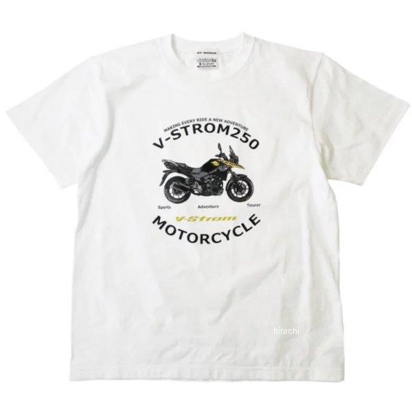 2401SZ21-01 スズキ SUZUKI V-STROM250 Tシャツ 白/イエロー XLサイ...