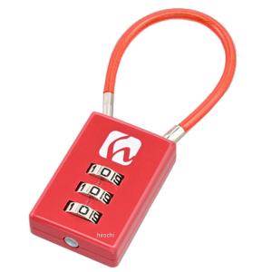 【メーカー在庫あり】 45844 デイトナ コンパクトダイヤルロック DLK010R ストレートタイプ 赤 JP店｜ヒロチー商事 1号店
