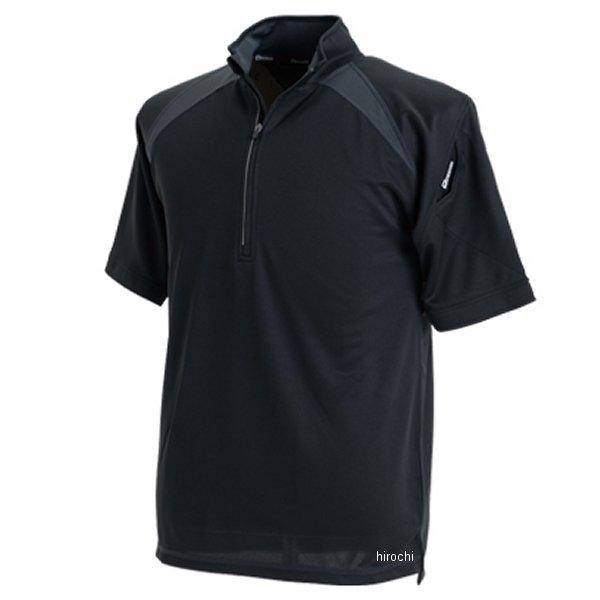 【メーカー在庫あり】 3015 TSデザイン ショートスリーブハーフジップ 黒 Lサイズ JP店