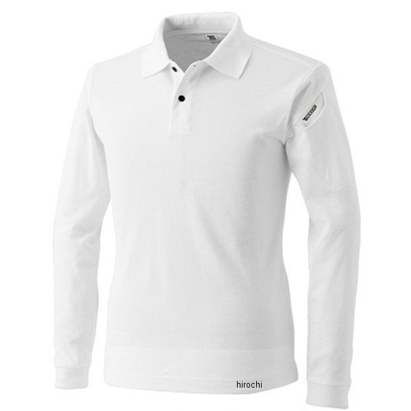 【メーカー在庫あり】 4075 TSデザイン ES ロングスリーブポロシャツ 白 6Lサイズ JP店