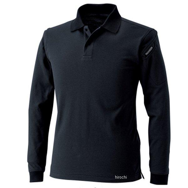 【メーカー在庫あり】 4075 TSデザイン ES ロングスリーブポロシャツ 黒 Mサイズ JP店