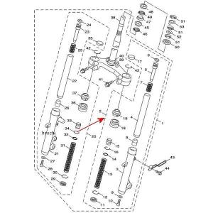ヤマハ発動機 XJR1300 フロントフォーク 左右 5EA ヤマハ 純正 中古