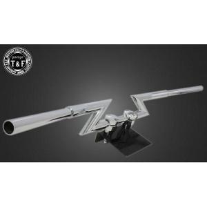506126 ガレージT＆F 極太Zバーハンドル 4インチ ブラック 25.4mm 