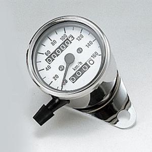 510-006W キジマ スピードメーター160km/h 61mm 白パネルトリップ付 JP店