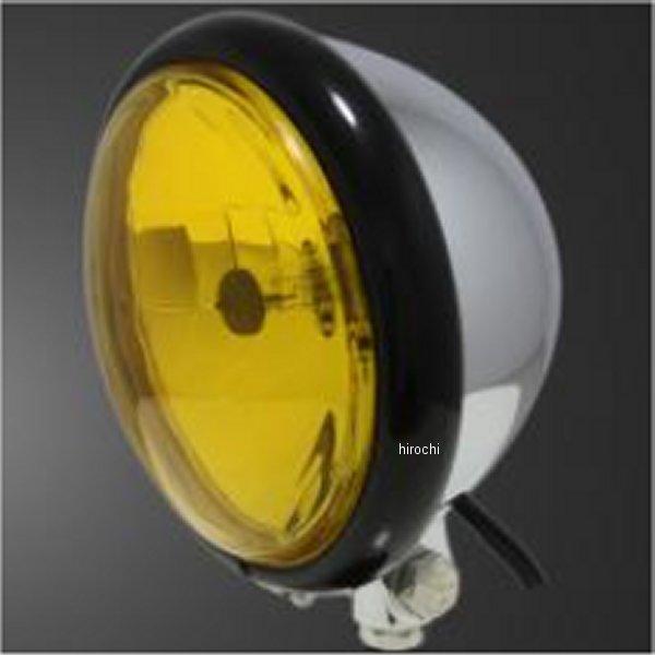 6080513 ガレージT＆F 5.75インチベーツライト ブラック/メッキ/イエローレンズ+ステー...