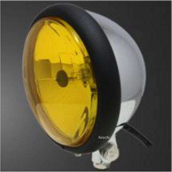 6080553 ガレージT＆F 5.75インチベーツライト マットブラック/メッキ/イエローレンズ+...