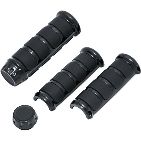 6781 クリアキン Kuryakyn ISO グリップ 黒 ハーレー JP店