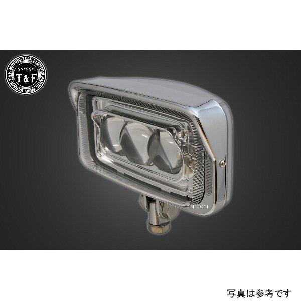 7081247 ガレージT&amp;F ビンテージスクエアヘッドライト (メッキ) LED仕様 ドラッグスタ...