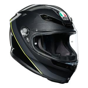 630192MF006-S エージーブイ AGV フルフェイスヘルメット K6 MINIMAL ガンメタル/黒/イエローフロー Sサイズ JP店