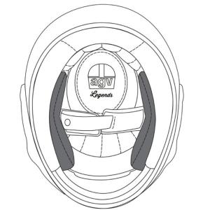 KIT77004001-S エージーブイ AGV チークパッド アジアンフィット X101用 Sサイズ JP店