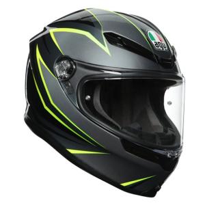 630192MF011-L エージーブイ AGV フルフェイスヘルメット K6 FLASH グレー/黒/ライム Lサイズ JP店