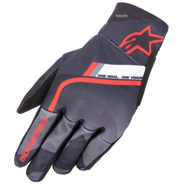 3569020 アルパインスターズ REEF グローブ 黒/グレーカモ/ブライトレッド Sサイズ