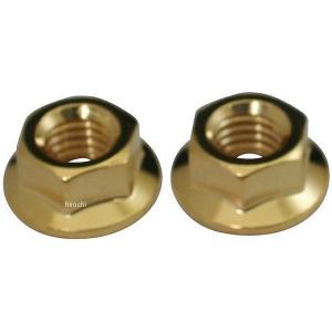 811675-08 ポッシュ POSH ステンレスフランジ付きナット 汎用 M8 P1.25 24Kメッキ 2個入り JP店