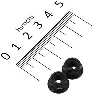 831720-06 ポッシュ POSH ステンレスフランジ付きロックナット M6 P1.0 スタンダードタイプ 2個入り 黒 JP店