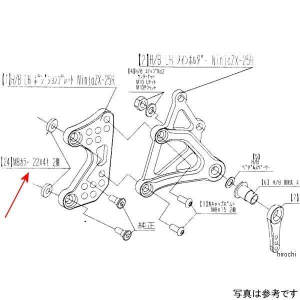 9096-KG2-30 ビート BEET LH Pプレート取り付けカラーセット ZX25R JP店