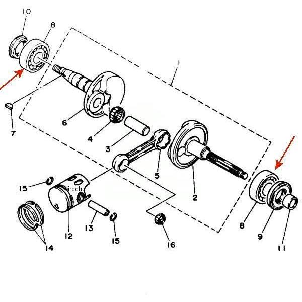 【メーカー在庫あり】 93306-20458 ヤマハ純正ベアリング(1GJ) JP
