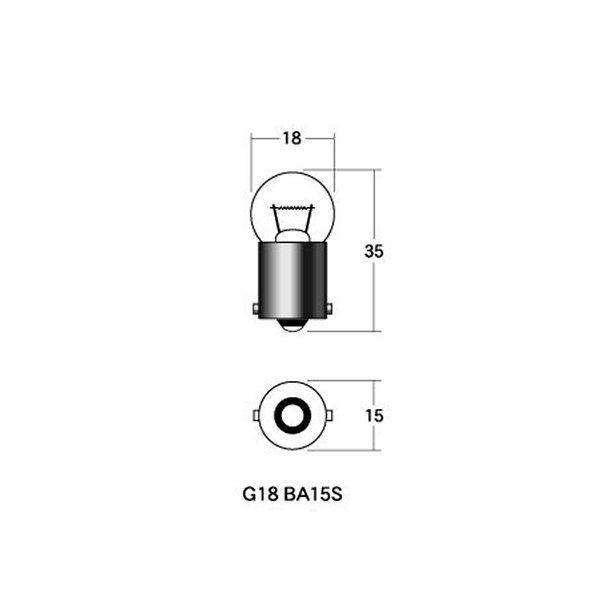 B-5208 M&amp;H マツシマ ノーマルバルブ 24V12W (10W) 電動スクーター用 (クリア...