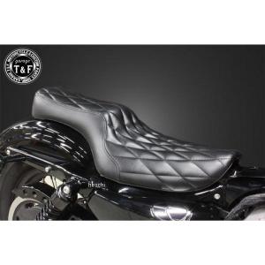 ガレージT&F ハーレー ダイナ ダブルシート(タックロール) 美品 HDXLWST ガレージT＆F ダブルシート タイプ:タックロール 04年以降