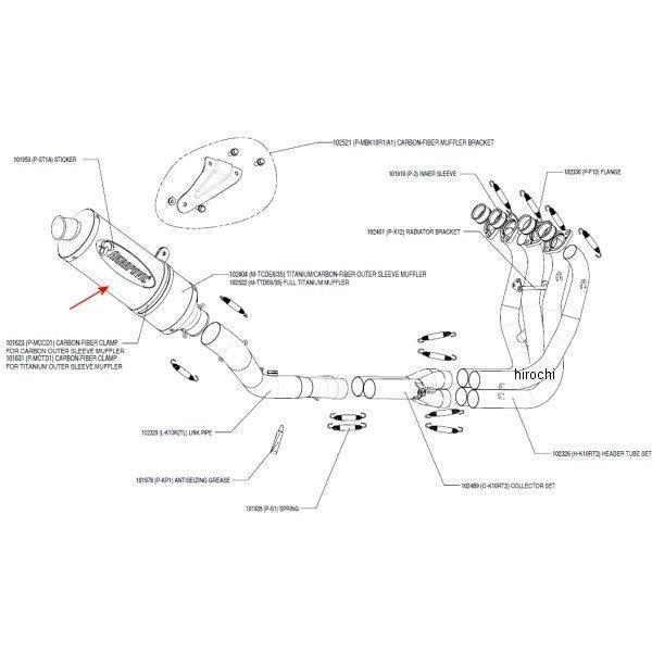 M-TTDE6/35 アクラポビッチ AKRAPOVIC リペアサイレンサー/EVO2 60/350...