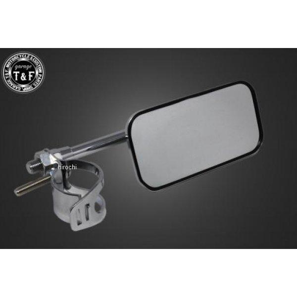 MR31 ガレージT＆F スクエアサイドミラー(フォーククランプ式) メッキ JP店