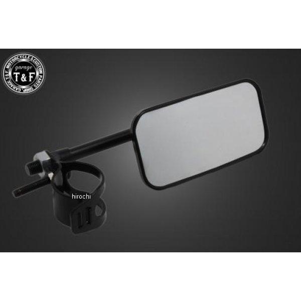 MR32 ガレージT＆F スクエアサイドミラー(フォーククランプ式) ブラック JP店