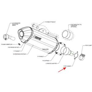 P-F51 アクラポビッチ AKRAPOVIC リペアフランジ アプリリア SPORTCITY、RUNNER JP店｜hirochi