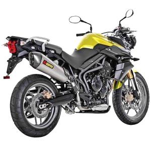 S-T800SO1-HZAAT アクラポビッチ AKRAPOVIC スリップオンマフラー E1仕様 コニカル 11年以降 トライアンフ タイガー800、800XC チタン JP店｜hirochi