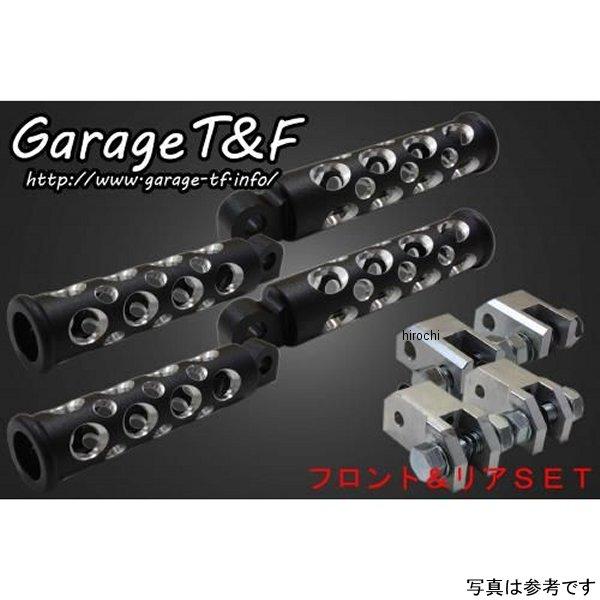 ST400FP03 ガレージT＆F コンバットフットペグ フロント&amp;リアSET スティード400 黒...