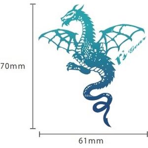 XXSC-0015 アールズギア r's gear ワイバンンブレムステッカー 縦mm70×横61mm グラデーションブルー JP店