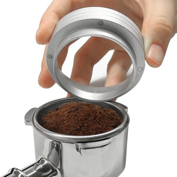 コーヒードージングリング 54mm ドーシングファンネル コーヒー粉飛散防止 磁性コーヒーパウダーリ...