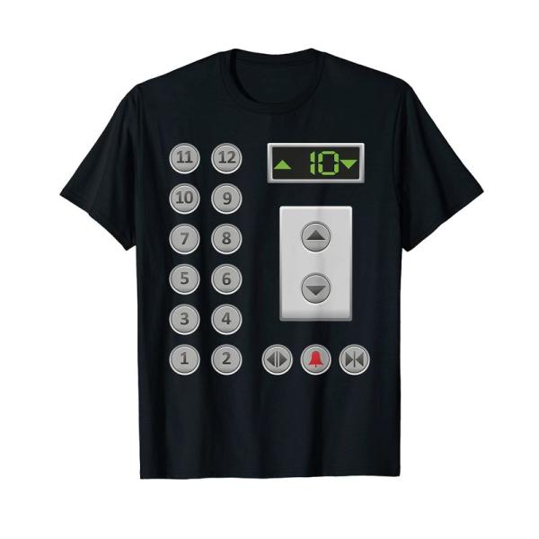 エレベーターボタン ファニーエレベーター Tシャツ