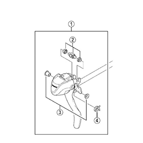 シマノ(SHIMANO) リペアパーツ メインレバー組立品(右用) ST-A070 Y6WC9801...