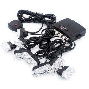 LED ストロボ フラッシュ ライト 12V 車用 キット スイッチ付き 爆光 高輝度 ストロボライト 2連 × 8灯 車 led ライト