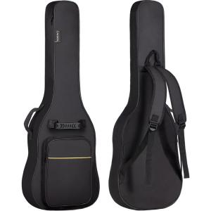 CAHAYA エレキギターケース ソフトケース 簡単版 軽量 ギター ソフト バッグ 8mmスポンジ 肩掛け 手提げ 大容量ポケット 持ち運