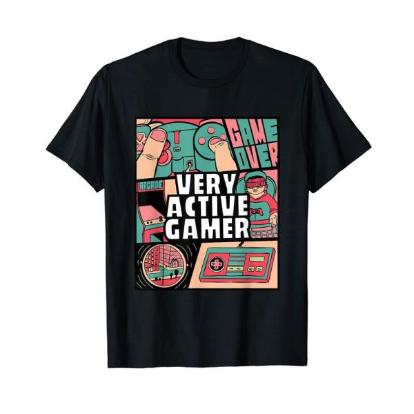 非常にアクティブなゲーマー - PCまたはコンソールゲーマーギフト - ビデオゲーム Tシャツ