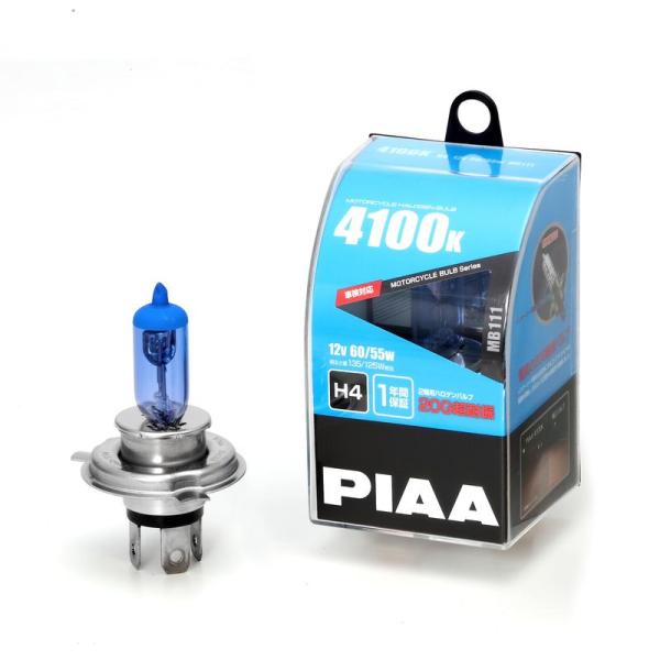 PIAA バイク用ヘッドライトバルブ ハロゲン 4100K 明るさ感135/125W H4 高耐震性...
