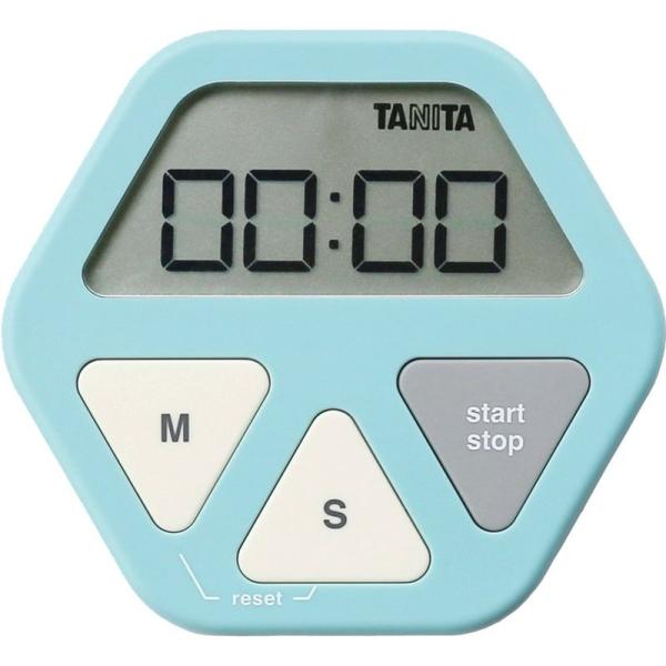 タニタ キッチン タイマー 吸盤付き 薄型 ブルー TD-410 BL ガラスにつくタイマー