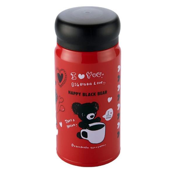 RW Reach Will 軽量 水筒 HAPPY BLACK BEAR (350ml / レッド)...