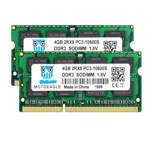 PC3 10600 10700 4GB×2枚 DDR3 1333MHz ノートPC用メモリ1.5V ...
