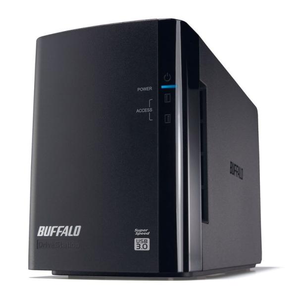 BUFFALO RAID1対応 USB3.0用 外付けハードディスク 2ドライブモデル 2TB HD...