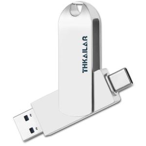THKAILAR 128GB USBメモリタイプC フラッシュメモリ USB 3.0 高速転送 最大読み取り速度120MB/s 360°回転