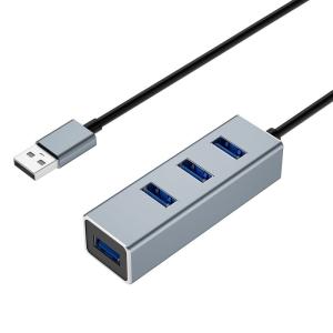 USB ハブ 3.0 4ポート スリム 小型・軽量 100cm延長ケーブル 5Gbps 超高速 バスパワー PS4 PS5 Windows