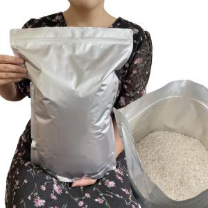 お米保存袋 米袋 5kg お米 保存容器 アルミ袋 ジッパー付き 袋 (冷蔵庫保存) チャック付き 遮光袋 (XL：米袋 5kg用10枚)｜hiroes